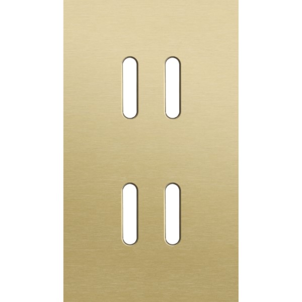 [8373446] Plaque de couverture 2 voies v60 pour 2 fonctions, Niko Home Control, Rocker, alu gold