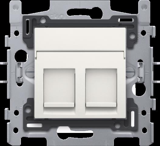 NIKO 2x RJ45 STP CAT6A POE, 60x71 CLAW, WHITE - 101-66179