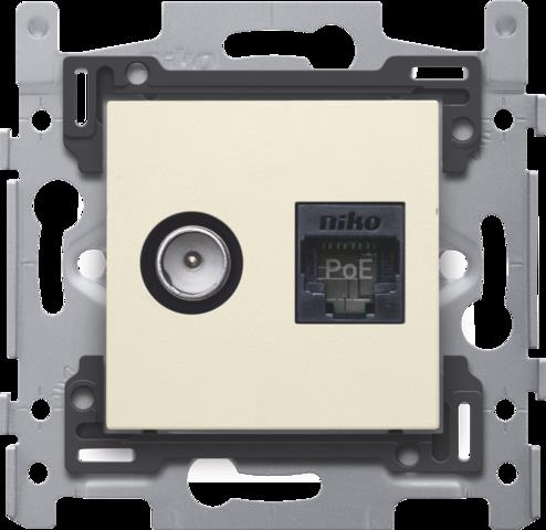 NIKO COAX + RJ45-AANSLUITING - 100-66358