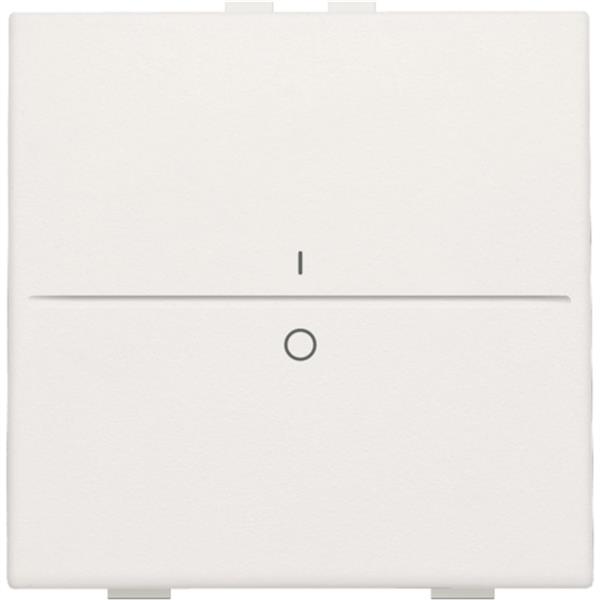 Enkelvoudige toets i/0, draadloze schakelaar/drukknop met 2 contacten, wit