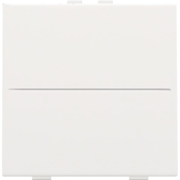 Single-gang wireless switch/push-button with 2 controls, white steel