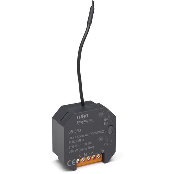 NIKO - Universele draadloze easywave dimmer, enkelpolig, 1 kanaal - 05-360