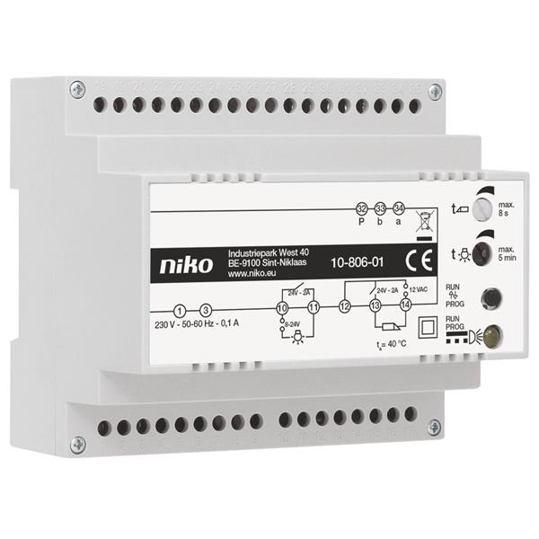 NIKO - Modulaire voeding voor max. 12 videobinnenposten, splitter en 1 videobuitenpost - 10-806-01