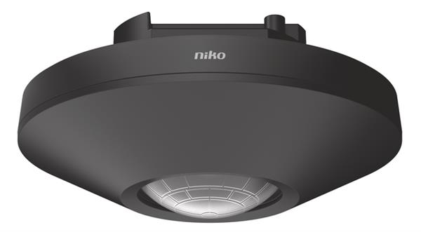 NIKO - Bewegingsmelder M34HC, KNX, hoge plafonds, 15-20 m, 360°, voor inbouwdoos, black - 350-34014
