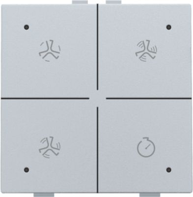 NIKO HC ventilatiebediening+led sterling - 121-52054