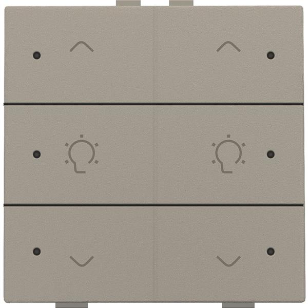 NHC 2-voudige bediening dimmer met 6-voudige toets+led, brons