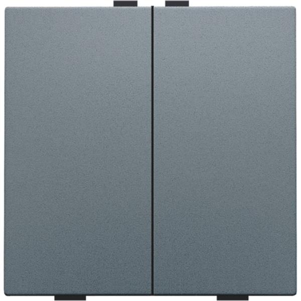 NIKO - NHC Tweevoudige drukknop, grijs staal - 220-51002