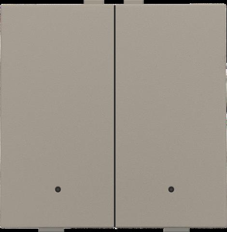 NIKO - 2-voudige drukknop met leds en comfortsensoren, Niko Home Control, bronze coated - 123-52202