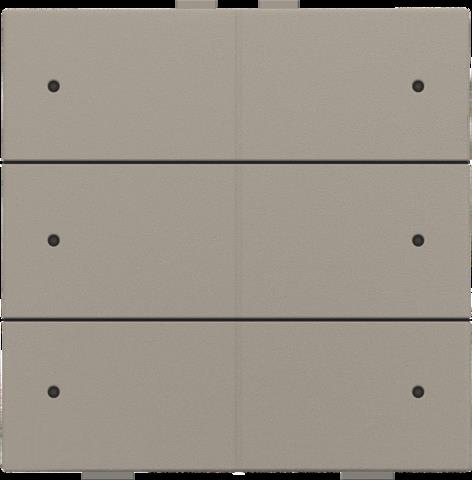 NIKO - 6-voudige drukknop met leds en comfortsensoren, Niko Home Control, bronze coated - 123-52206