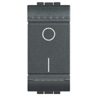 LivingLight - Tweep. schakelaar 16AX 250V 1 module schroefklemmen antra