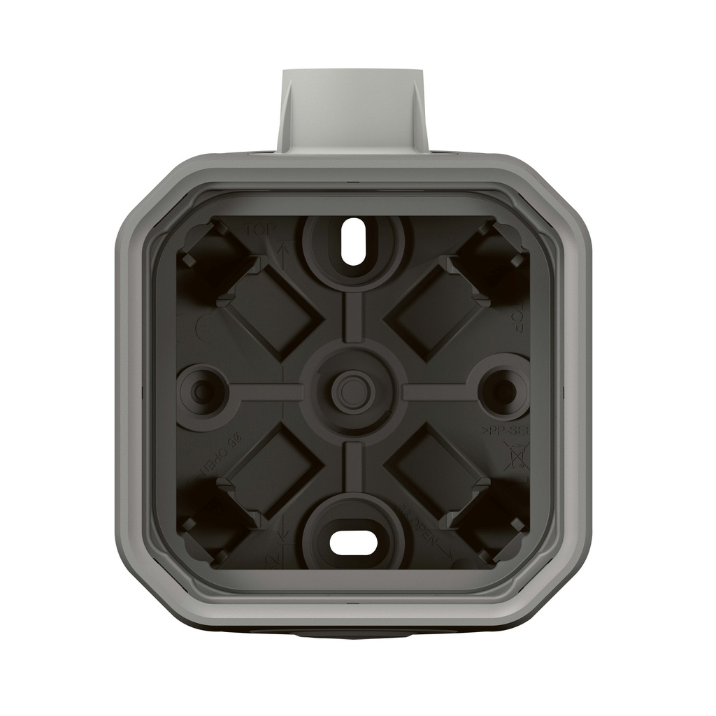 Plexo opbouwdoos 1 mechanisme 1xM20 ingang IP55 - IK08 grijs